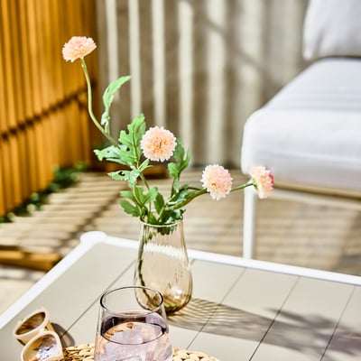 SMYCKA Flor artificial, interior/exterior Crisantemo/naranjo, 75 cm