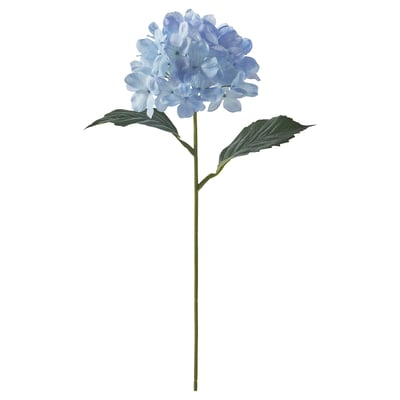 SMYCKA Flor artificial, interior/exterior/hortensia azul costeño, 45 cm