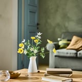 SMYCKA Flor artificial, interior/exterior ranúnculo/amarillo, 63 cm