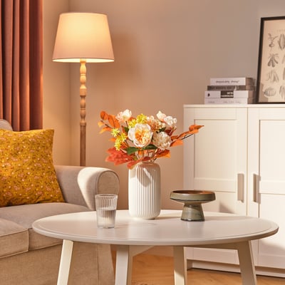 SMYCKA Ramo artificial, interior/exterior naranjo/amarillo, 41 cm