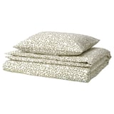 SORGMANTEL Funda plumón con funda almohada, blanco/verde, 150x200/50x60 cm