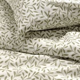 SORGMANTEL Funda plumón con funda almohada, blanco/verde, 150x200/50x60 cm