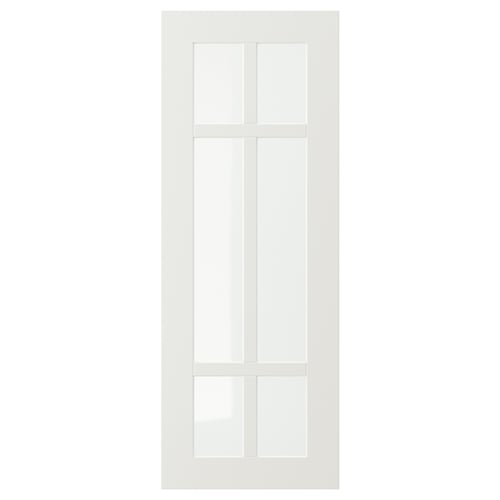 STENSUND Puerta de vidrio, blanco, 30x80 cm
