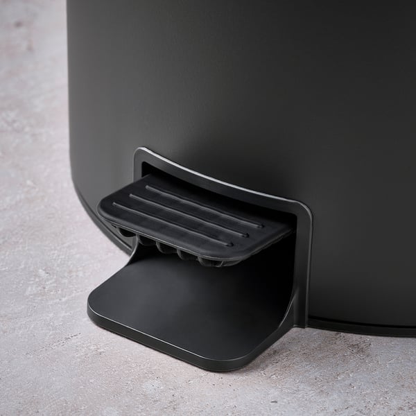 STENTRAPPA Basurero con pedal, gris oscuro, 18 l