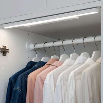 STÖTTA Iluminación LED mueble, con sensor, a pilas blanco, 72 cm