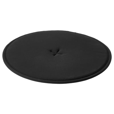 STRÅFLY Cojín para silla, negro, 36 cm