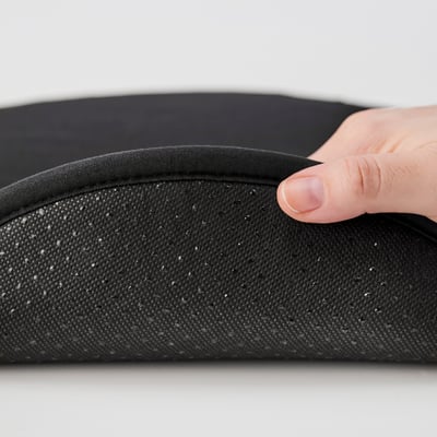 STRÅFLY Cojín para silla, negro, 36 cm