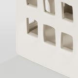 STRÅLA Adorno mesa LED, a pilas casa/cerámica blanco, 16 cm