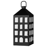 STRÅLA Adorno mesa LED, casa/metal negro, 34 cm