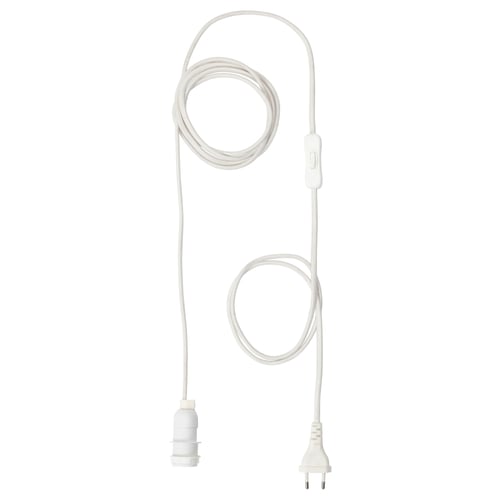 STRÅLA Montura para lámpara de techo, blanco, 4 m