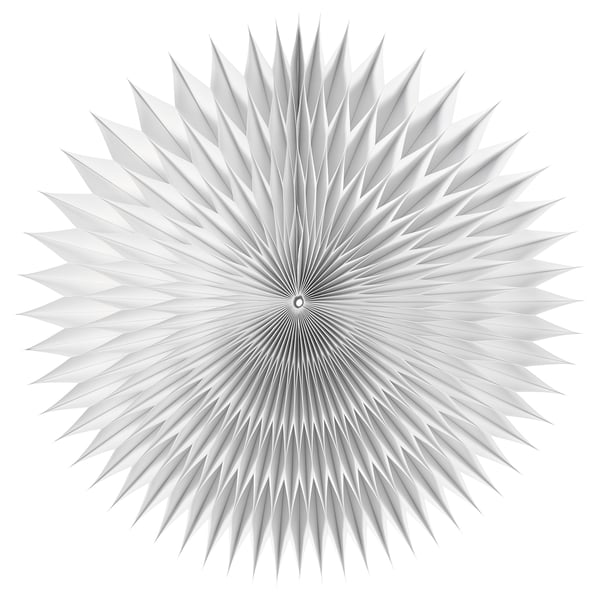 STRÅLA Pantalla para lámpara, formas 3D blanco
