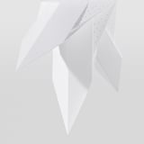 STRÅLA Pantalla para lámpara, motivo lunar/blanco, 70 cm