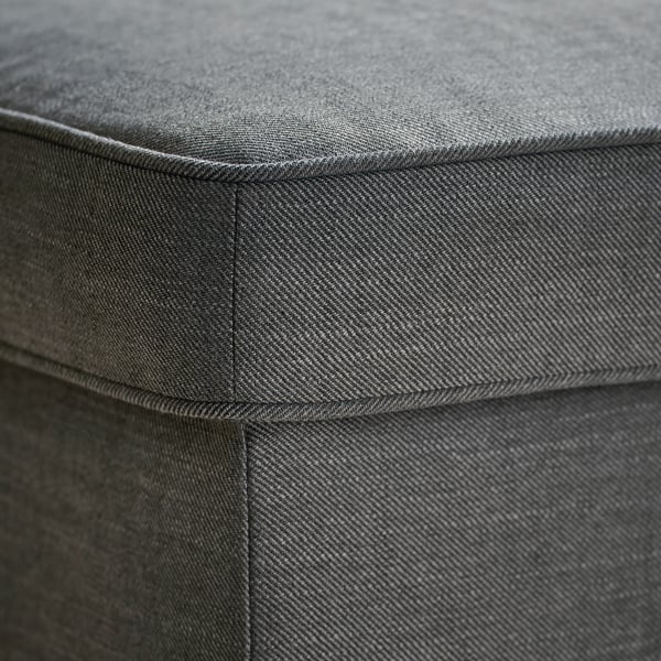 STRANDMON Apoyapiés con almacenaje, Nordvalla gris osc