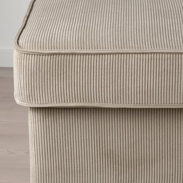 STRANDMON Sillón con apoyapiés, Kelinge beige