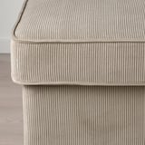 STRANDMON Sillón con apoyapiés, Kelinge beige