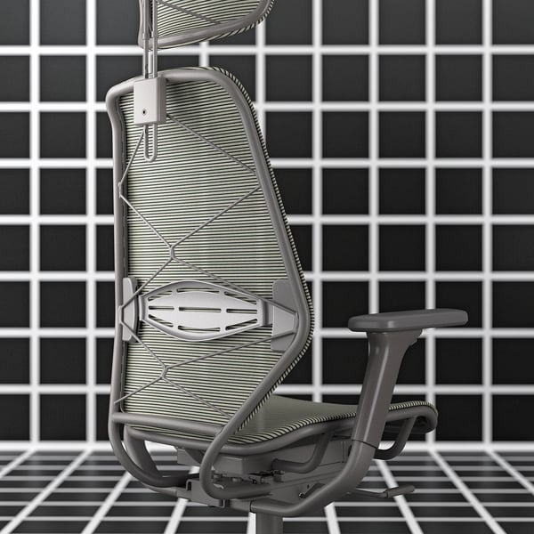 STYRSPEL Silla gamer, Gris oscuro/gris