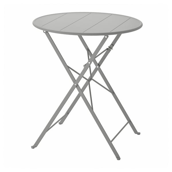 SUNDSÖ Mesa para terraza, gris, 65 cm