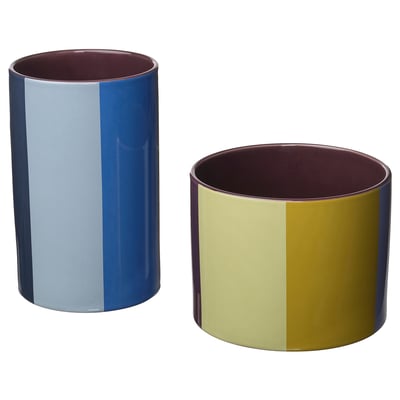 TESAMMANS Florero/macetero, set de 2, multicolor