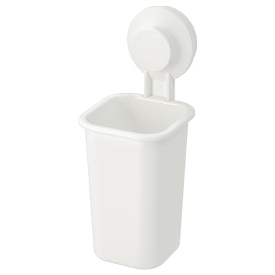 TISKEN Porta cepillo dientes con ventosa, blanco