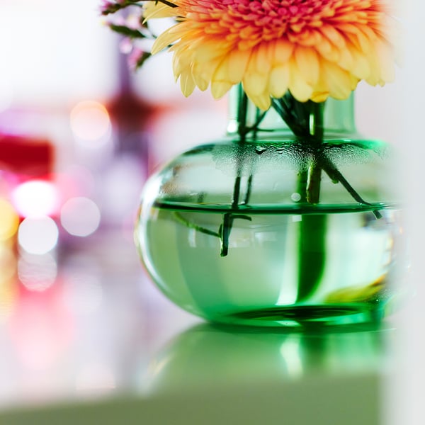 TJÄRLEK Florero, set de 3, multicolor