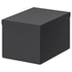 TJENA Caja con tapa, negro, 18x25x15 cm