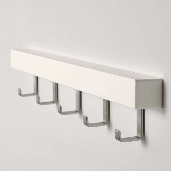 TJUSIG Perchero de puerta/pared, blanco, 60 cm