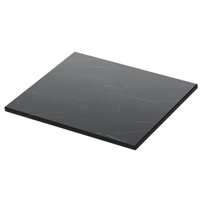 TOLKEN Cubierta de baño, negro efecto mármol/tablero laminado, 62x49 cm