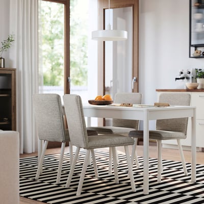 TONSTAD Silla, Viarp gris/café/color hueso