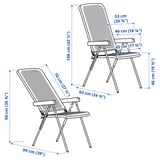 TORPARÖ Silla reclinable para terraza, blanco/gris