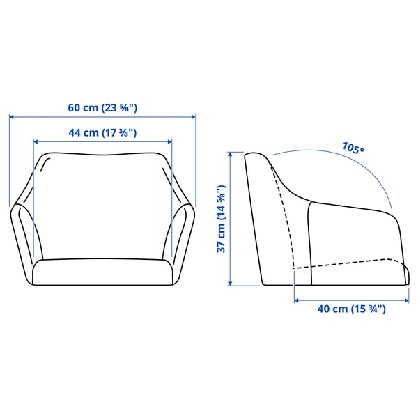 TOSSBERG Asiento, Gunnared Gris oscuro