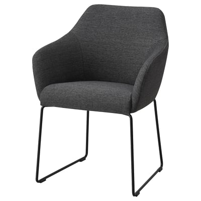 TOSSBERG Silla, metal negro/gris
