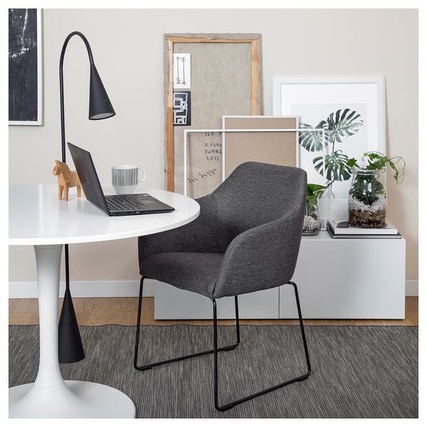 TOSSBERG Silla, metal negro/gris