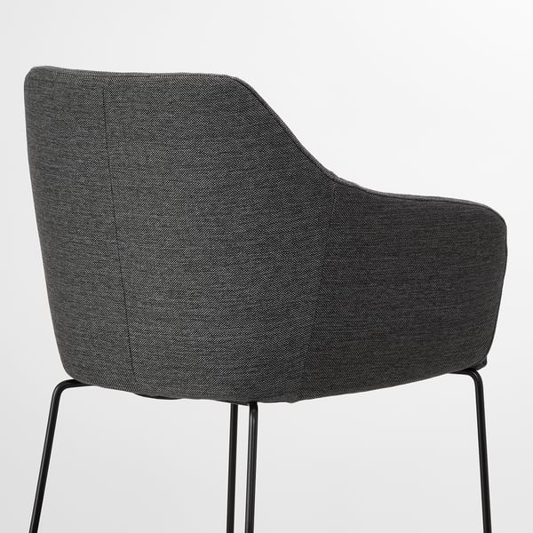 TOSSBERG Silla, metal negro/gris