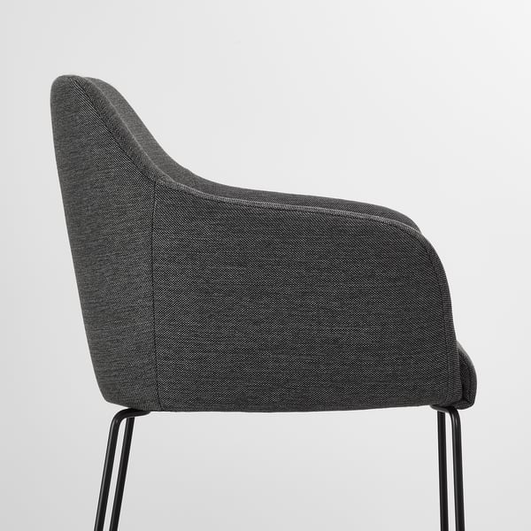 TOSSBERG Silla, metal negro/gris