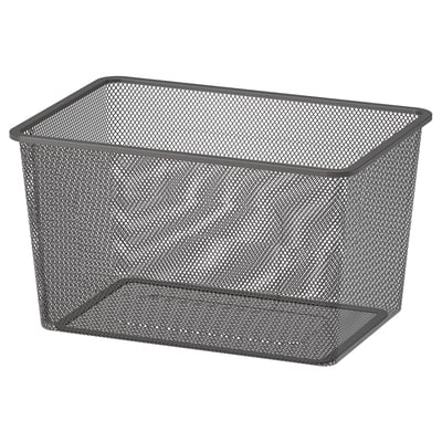 TROFAST Caja de rejilla, Gris oscuro, 42x30x23 cm