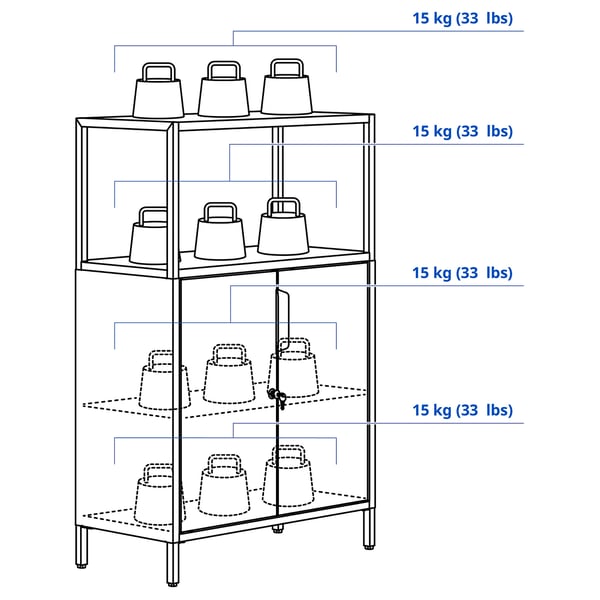 TROTTEN Gabinete, blanco, 70x35x110 cm