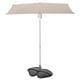 TVETÖ / IGGÖN Quitasol con base, inclinable taupe/blanco Gris oscuro, 180x145 cm