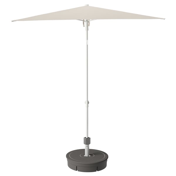 TVETÖ Quitasol, taupe blanco/Grytö gris, 180 cm