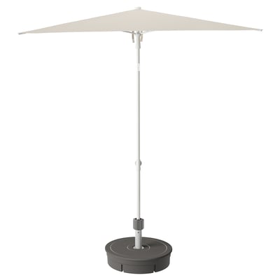 TVETÖ Quitasol, taupe blanco/Grytö gris, 180 cm