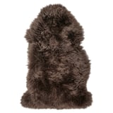 ULLERSLEV Alfombra piel de oveja, café oscuro, 85 cm