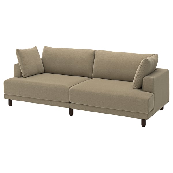 UPPÅKRA Sofá modular 3 cuerpos, Johanneshov café/beige