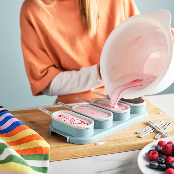 UPPFYLLD Molde para helados, menta/gris claro