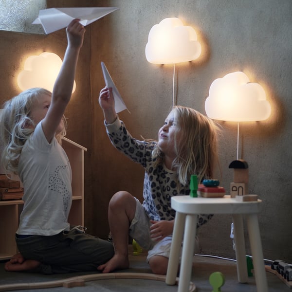 UPPLYST Lámpara de pared LED, nube blanco