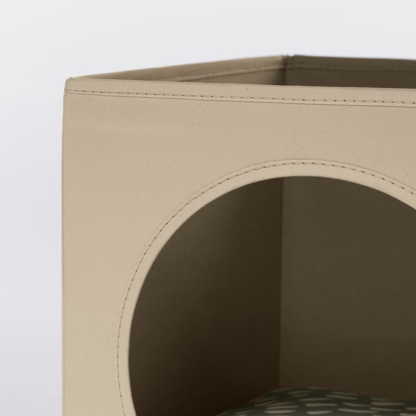 UTSÅDD Casa para gatos, beige, 33x38x33 cm