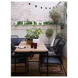 VÄSMAN Mesa extensible ext, café, 135/190x74 cm