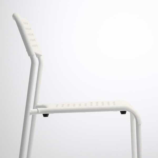 VANGSTA / ADDE Juego de comedor 6 sillas, blanco/blanco, 120/180 cm