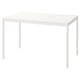 VANGSTA Mesa extensible, blanco, 120/180x75 cm