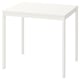 VANGSTA Mesa extensible, blanco, 80/120x70 cm
