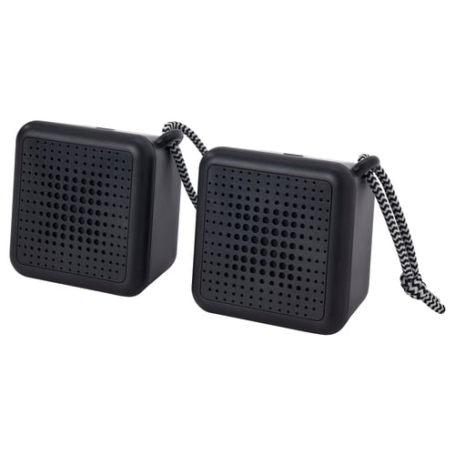 VAPPEBY Parlantes Bluetooth, negro/set de 2 impermeable