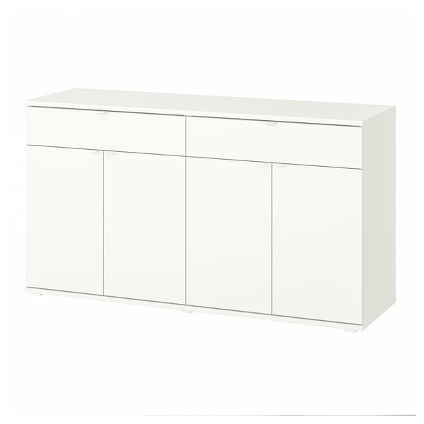 VIHALS Buffet, blanco, 140x37x75 cm